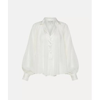 Forte_Forte Cotton silk voile shirt in blanc