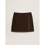 Wrapped mini skirt in wood green