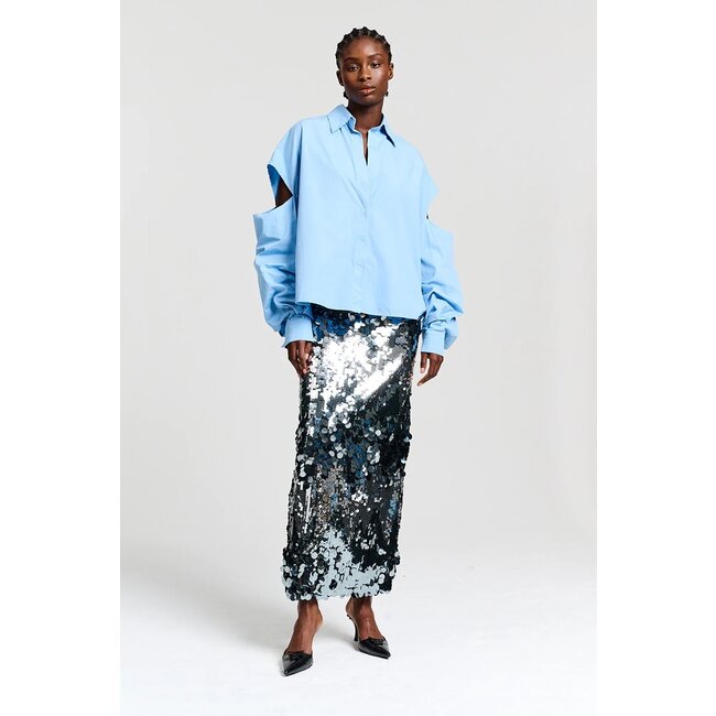 CHPTR-S Blouse cut out in blue