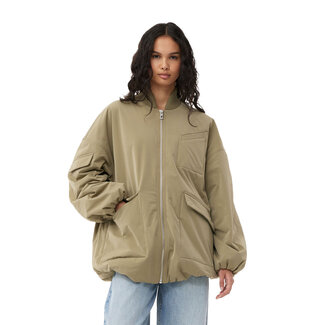 GANNI GANNI Light Twill Oversized Bomber Jacket