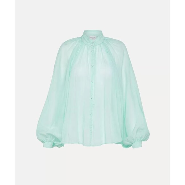 Forte_Forte Cotton Silk Voile Shirt Aquatic