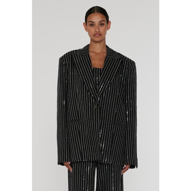 ROTATE Sequin Twill Crop Top