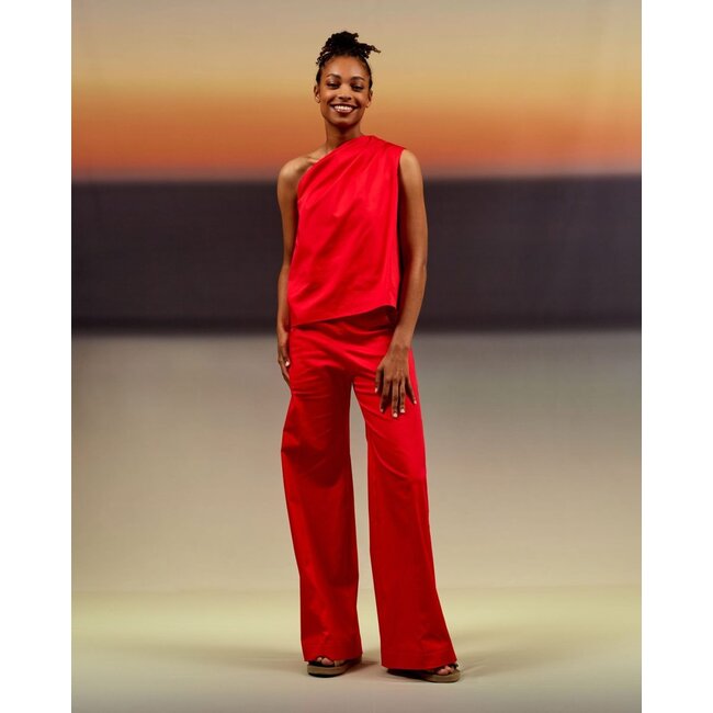 Sea Me Happy Woody Pants Paperstretch Red