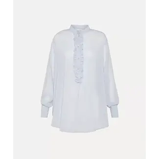 Forte_Forte forte_forte Cotton silk voile grandfather ruffle shirt