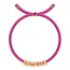 Sorbet Island Gold pleated letter bracelet Love