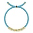 Sorbet Island Gold pleated letter bracelet Breathe