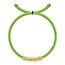 Sorbet Island Gold pleated letter bracelet Luck