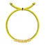 Sorbet Island Gold pleated letter bracelet Peace