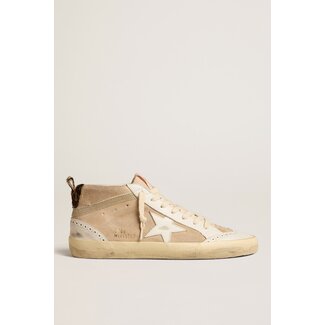 Golden Goose Mid Star Suede Upper Leather Wave Leo Printed Heel