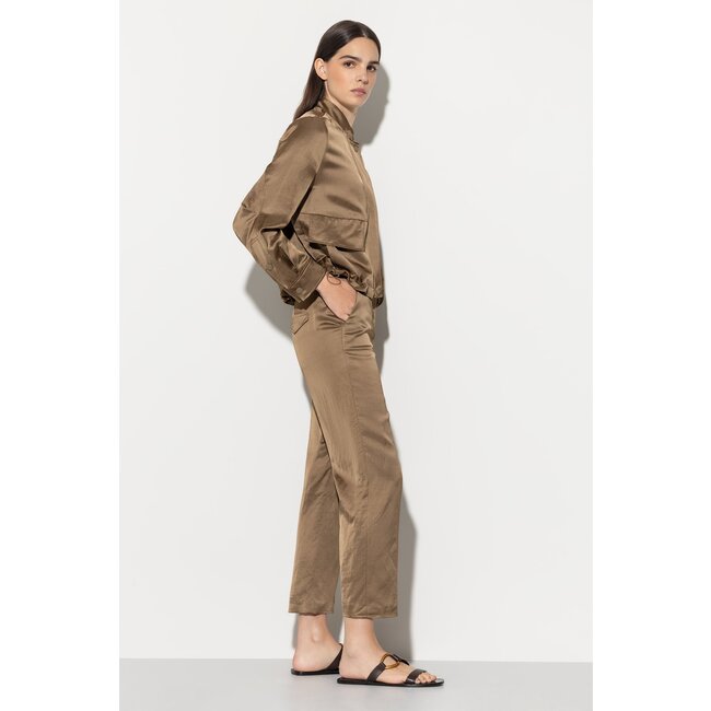 Luisa Cerano satin-look wide leg trousers