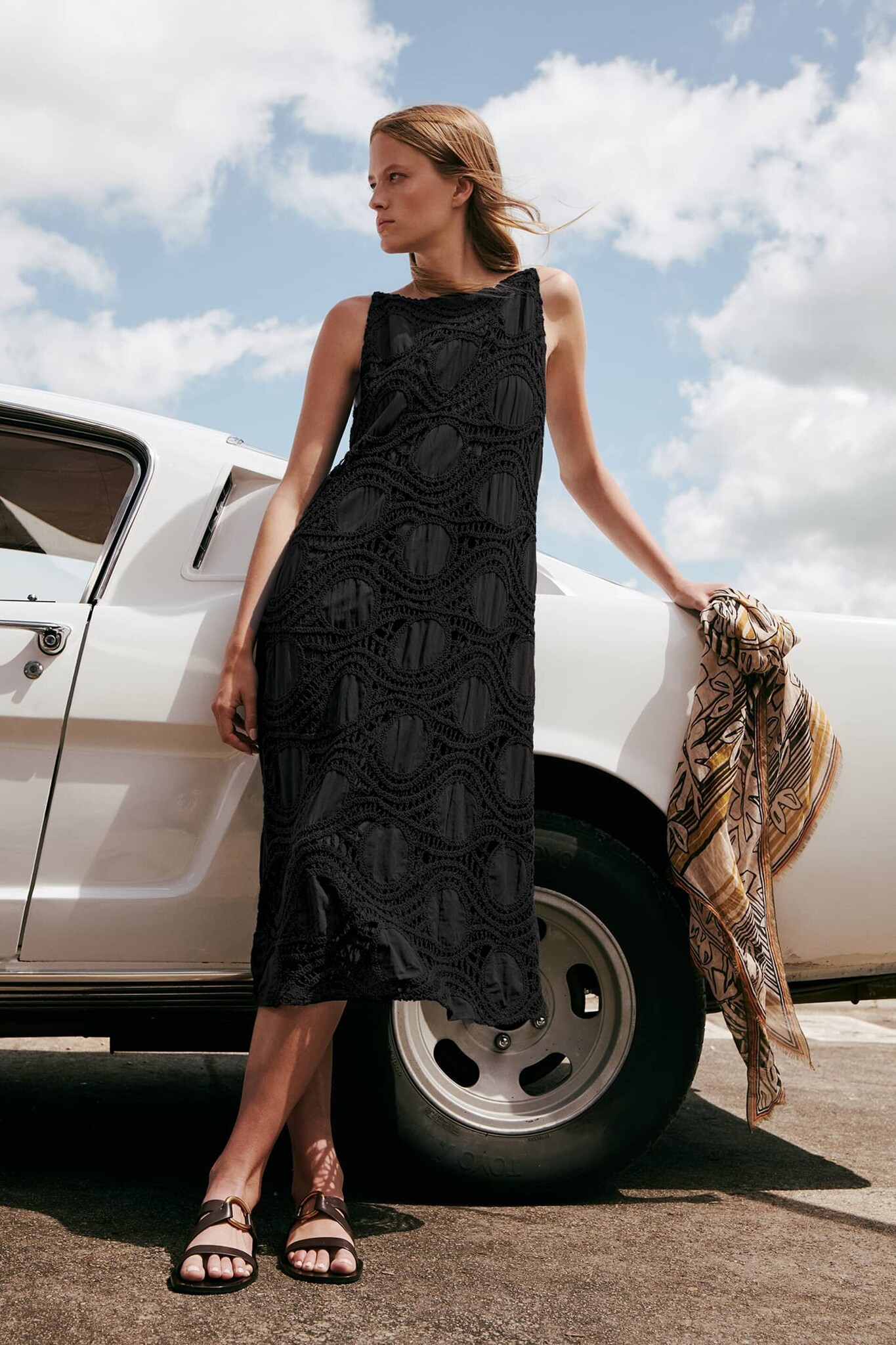 Luisa Cerano Shop online slip dress in crochet look Bankgeheim Bankgeheim