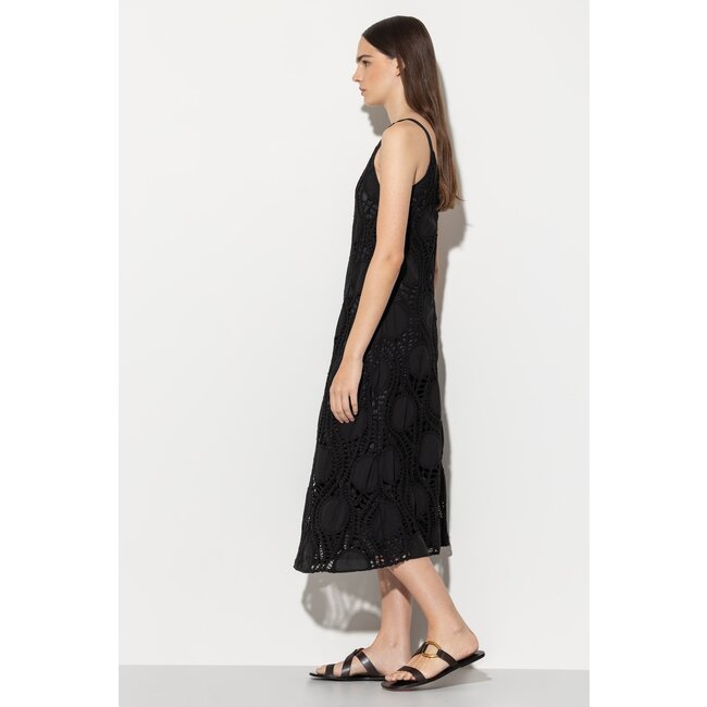Luisa Cerano slip dress in crochet look