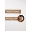 Luisa Cerano belt with hole structure tobacco