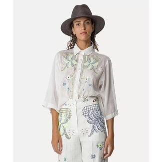 Forte_Forte forte_forte Eden embroidery co/se voile half sleeve shirt