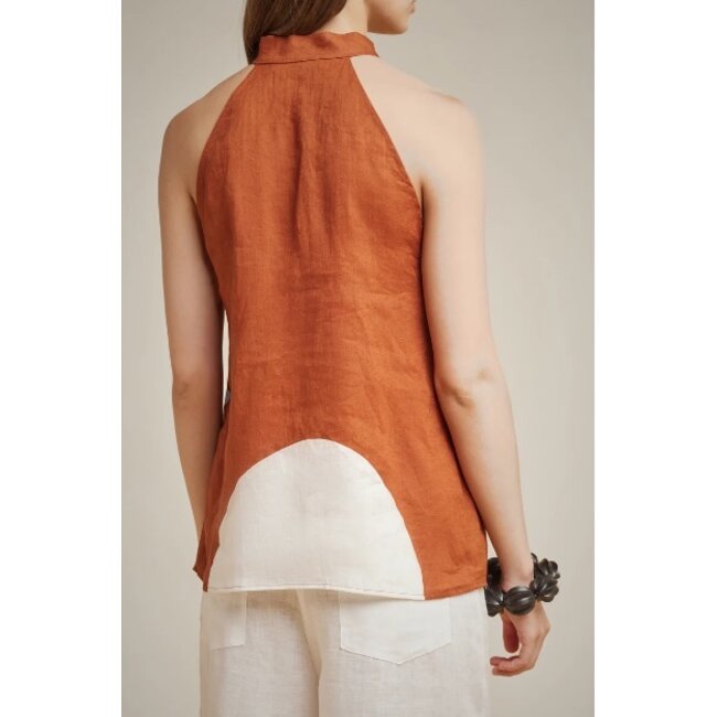 Liviana Conti Top bruin wit