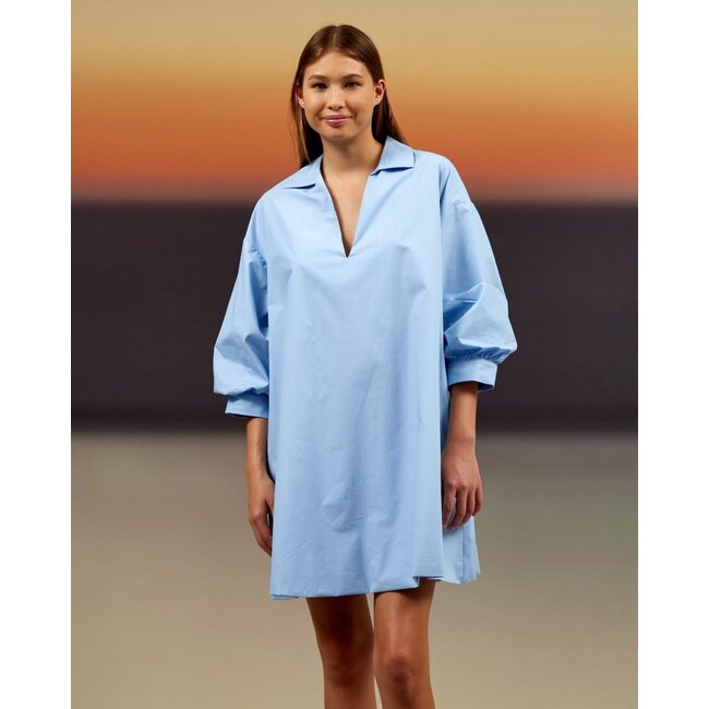 Sea Me Happy Banyan Dress Poplin Light Blue