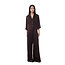 GANNI Washed Satin High Waist Flared Leg Broek Mole