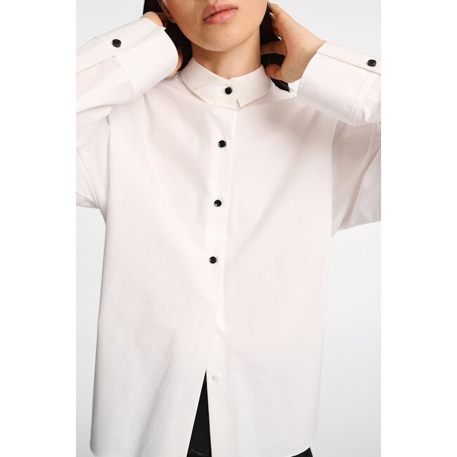 Dorothee Schumacher Poplin Power Blouse in pure white