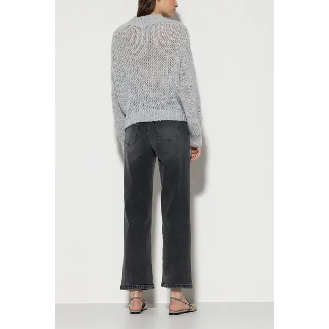 Luisa Cerano Jeans grijs schuine rits