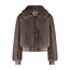 Alter Ego Alter Ego Fake fur jas in donkerbruin