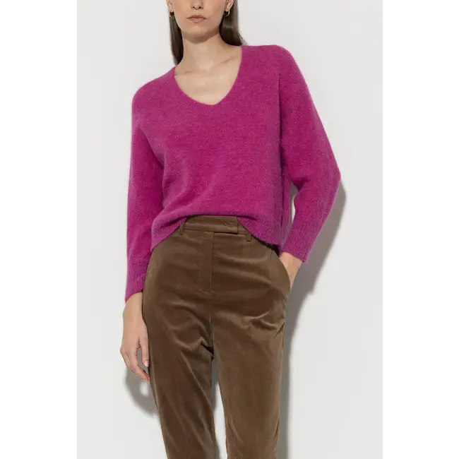 Luisa Cerano Trui v-hals fuchsia