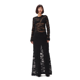 GANNI GANNI Alpaca Mohair Boucle Maxi Dress