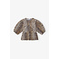 GANNI Printed Cotton Poplin Peplum Blouse in leo