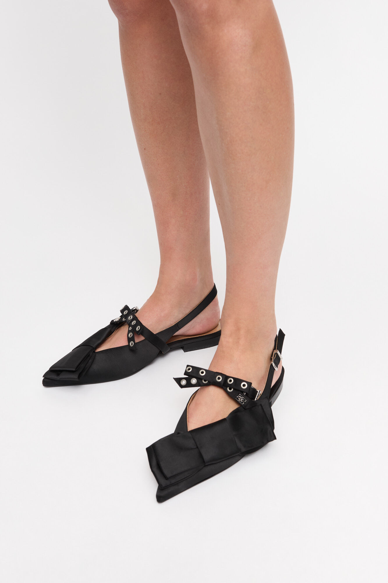 GANNI Slingback ballerina in black - Bankgeheim