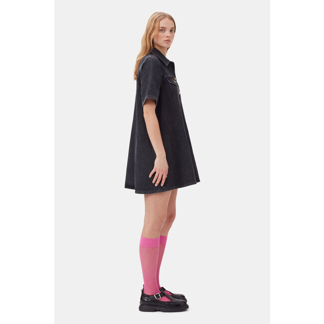 GANNI Butterfly Lace Socks Shocking Pink