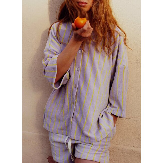 Bongusta Oversized shirt lilac-neon yellow