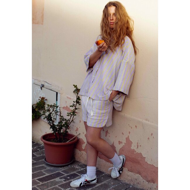 Bongusta Oversized shirt lilac-neon yellow