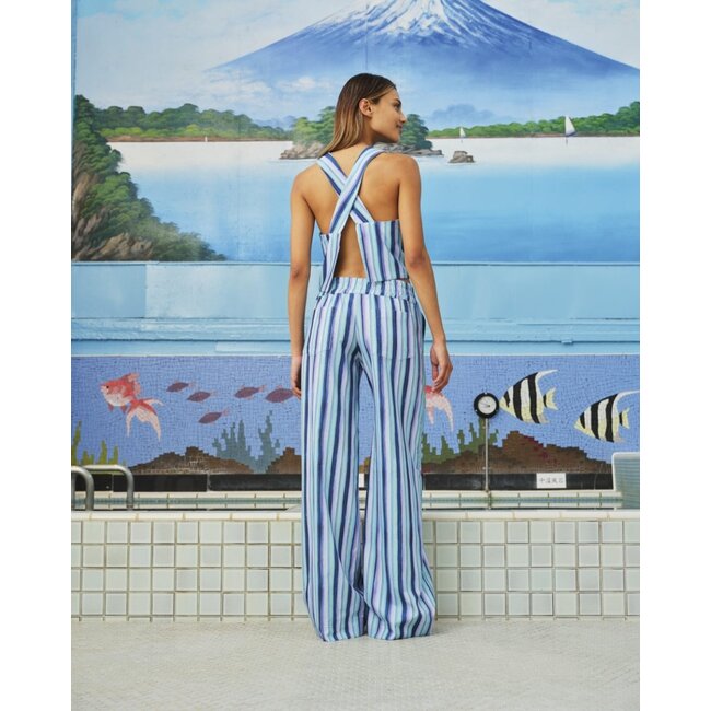 Sea Me Happy Sony Top Striped pacific blue