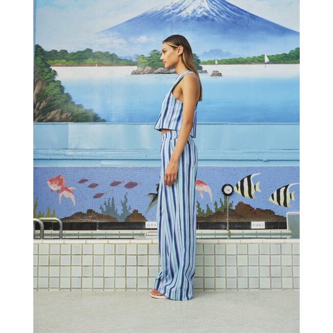 Sea Me Happy Sony Top Striped pacific blue