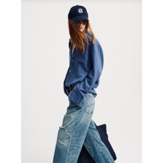 DENIMIST Boyfriend Shirt Bright Blue