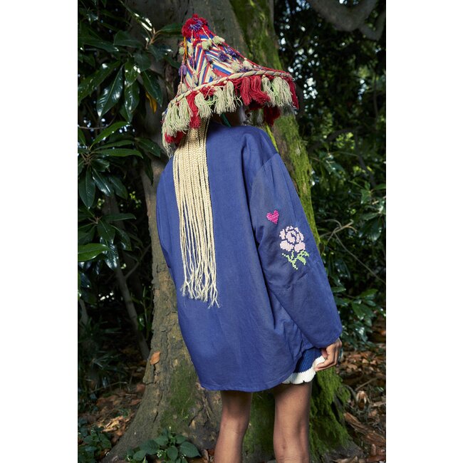 Susanna Blu Drark Blue Gardenia Blouse