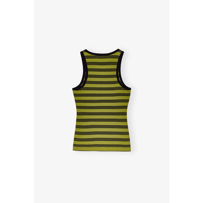 GANNI Tank Top golden cypress