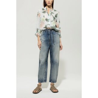 Luisa Cerano Luisa Cerano Ramie blouse with flower print