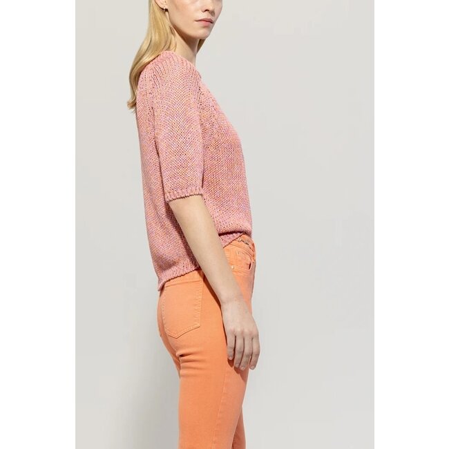 Luisa Cerano Linen-blend sweater Pull cherry blossom