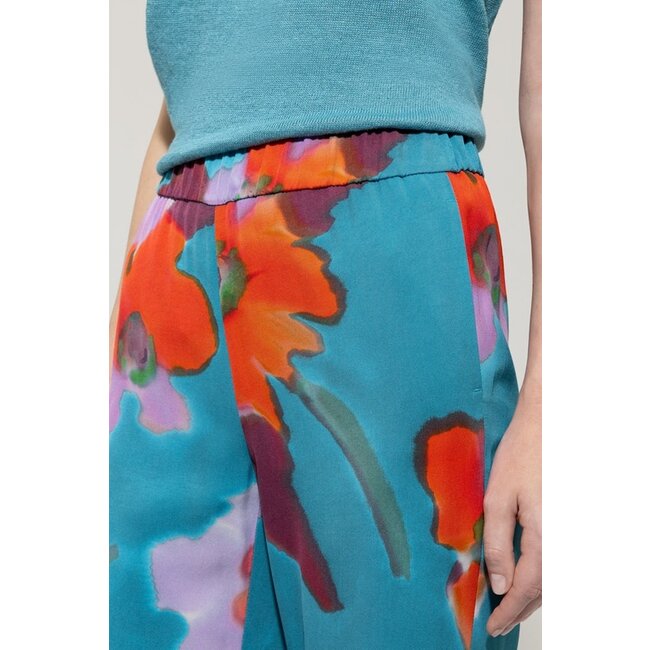 Luisa Cerano Wideleg with hibiscus print