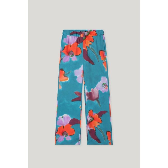 Luisa Cerano Wideleg with hibiscus print