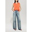 Luisa Cerano Top with tie ribbon hibiscus