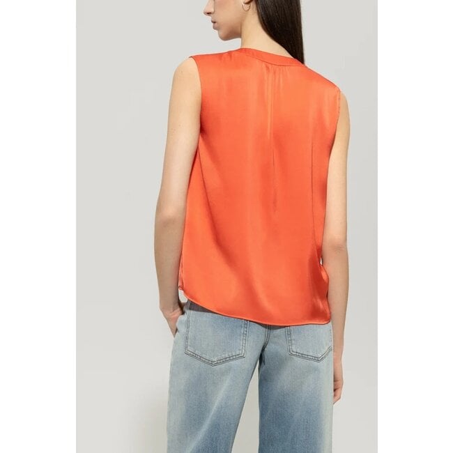Luisa Cerano Top with tie ribbon hibiscus