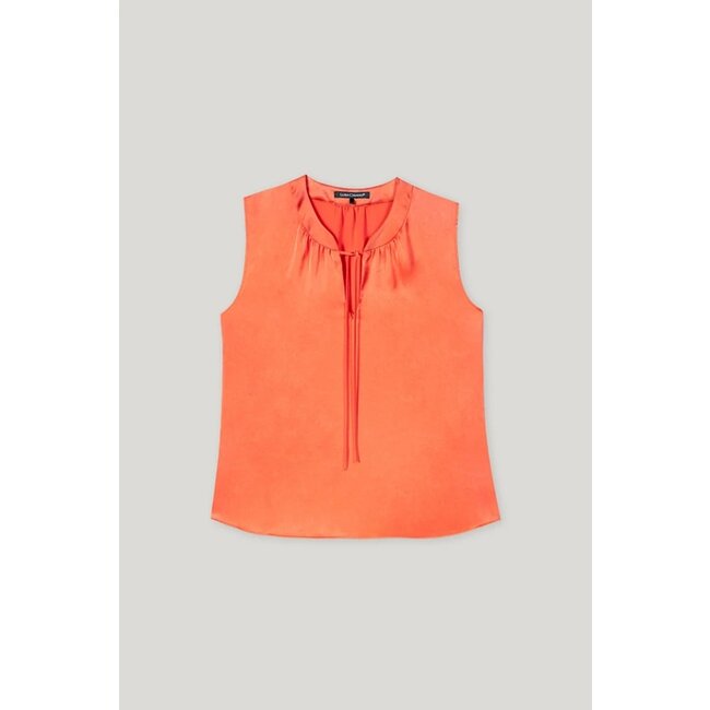 Luisa Cerano Top with tie ribbon hibiscus