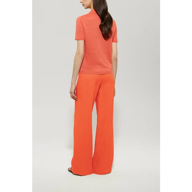 Luisa Cerano Wide-leg pants in linen blend hibiscus
