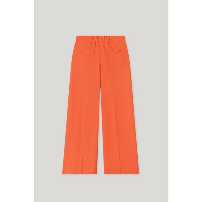 Luisa Cerano Wide-leg pants in linen blend hibiscus