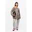 GANNI Printed Canvas Midi Jacket Almond Milk