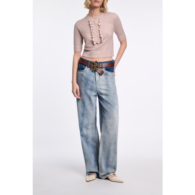 Dorothee Schumacher Denim Romance Pants Marble Blue