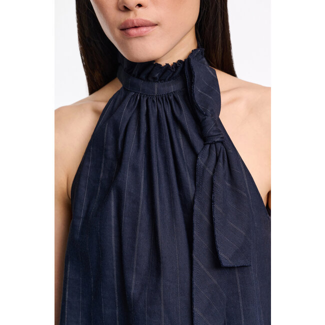 Dorothee Schumacher Modern Sophistication Top Blouse Blue Night