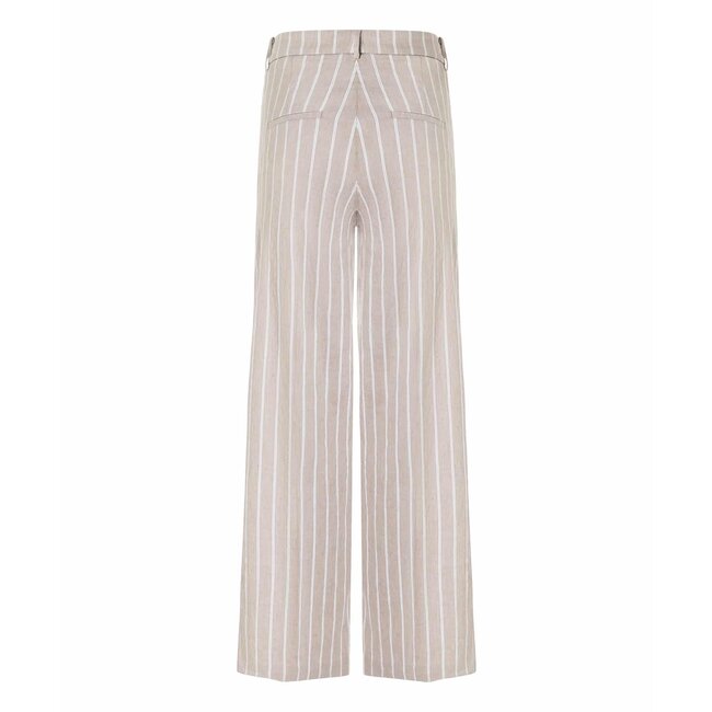 Cambio Mira Pants Pinstripe Sandstorm Creme