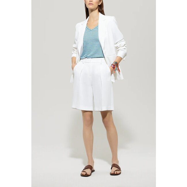 Luisa Cerano Bermuda linnen mix bleached white